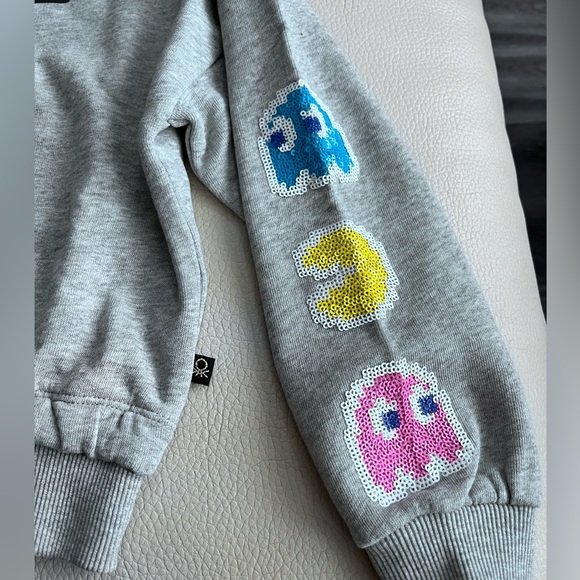 NWT - United Colors of Benetton x Pac-Man Kids' Sweatshirt - M/Size 7-8 Years - Picture 2 of 6